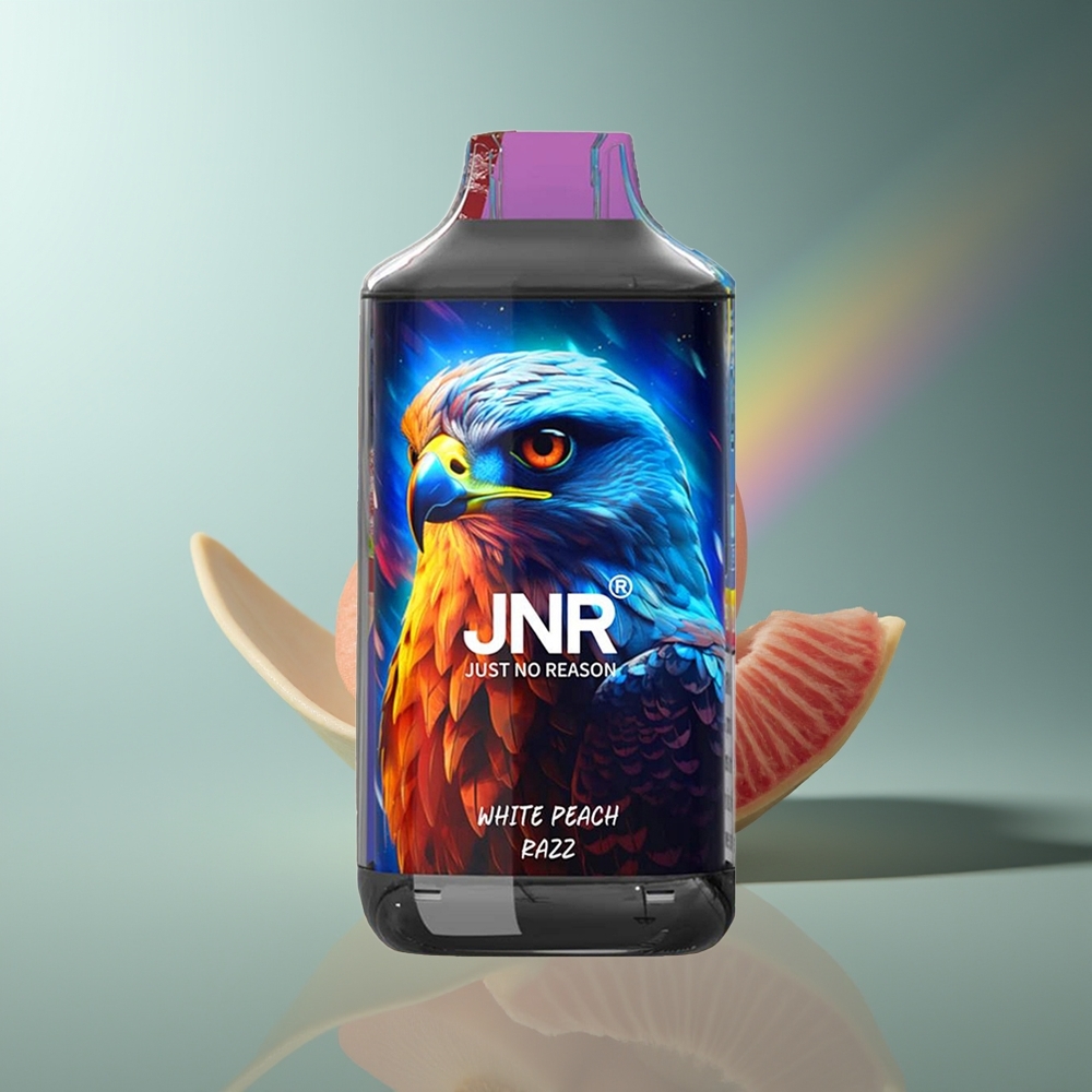Wholesale Lithuania JNR Falcon 16000 Puffs Baltasis Persikas ir Avietė 850 mAh