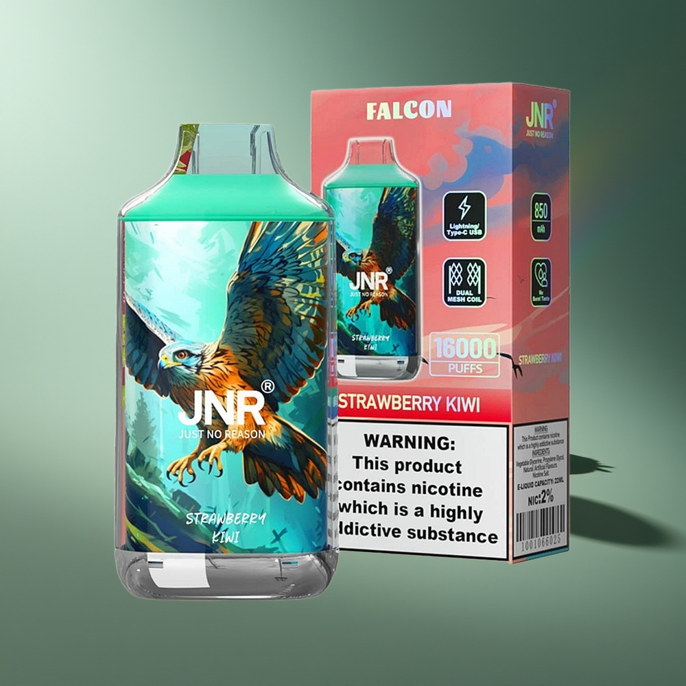 Wholesale Lithuania JNR Falcon 16000 Puffs Braškių-Kivių 850 mAh Type C