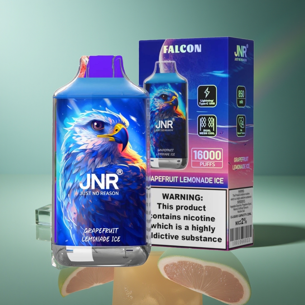 Wholesale Lithuania JNR Falcon 16000 Puffs Greipfrutų Citrinų Limonadas Ledas 850 mAh Smart LED Display