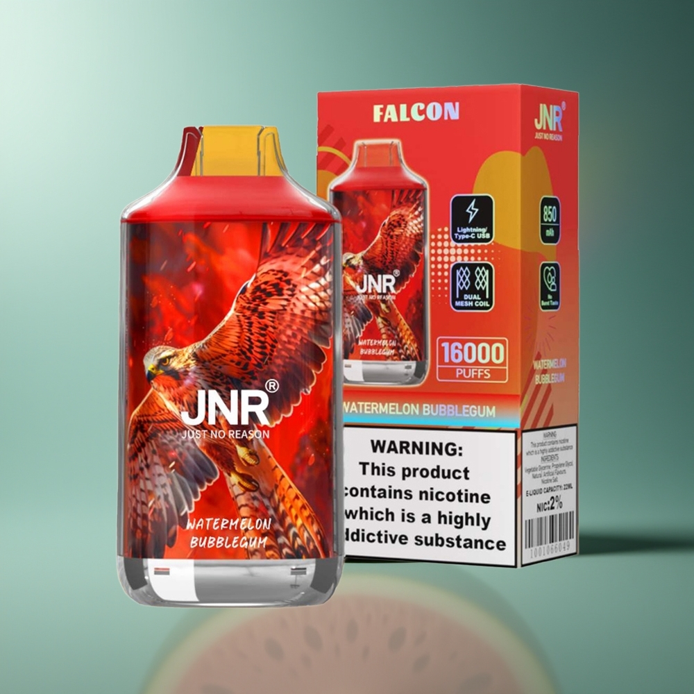 Wholesale Lithuania JNR Falcon 16000 Puffs Vandens Melionas Burbuolių Guma 850 mAh