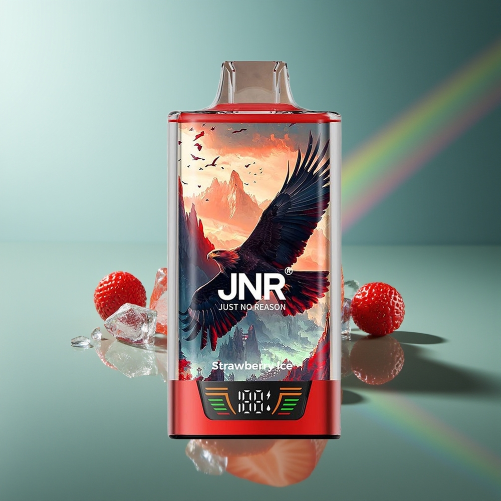 Wholesale Lithuania JNR Falcon Pro 28000 Braškinių Ledų Vienkartinės Elektroninės Cigaretės 30ml 950mAh