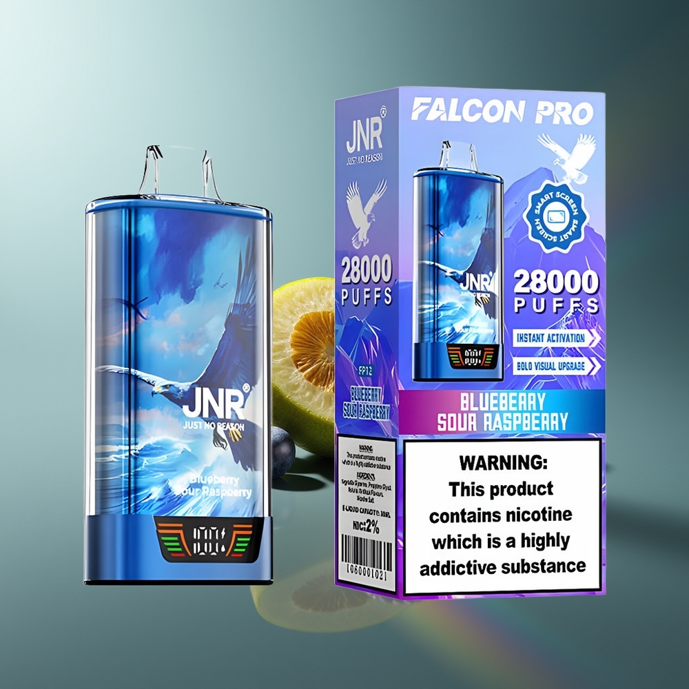Wholesale Lithuania JNR Falcon Pro 28000 MTL 5% Mėlynųjų Serbentų ir Rūgščių Aviečių