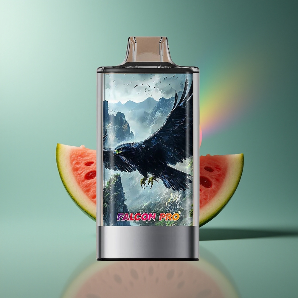 Wholesale Lithuania JNR Falcon Pro 28000 Puffs 30ml Arbūzas Kramantis Pūkelis Smart Display Dual Mesh Coil