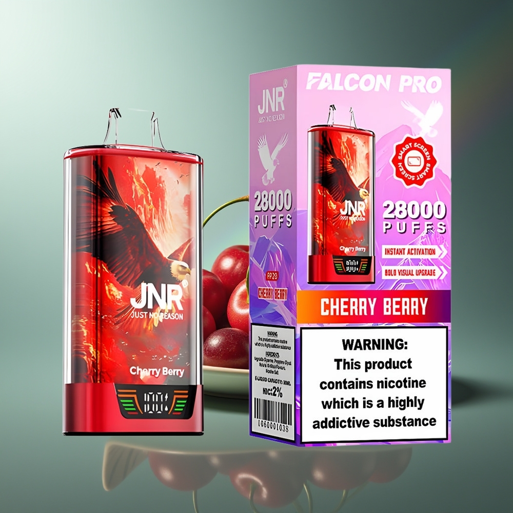 Wholesale Lithuania JNR Falcon Pro 28000 Puffs 30ml Vyšnių Uogų Vienkartinės Elektroninės Cigaretės