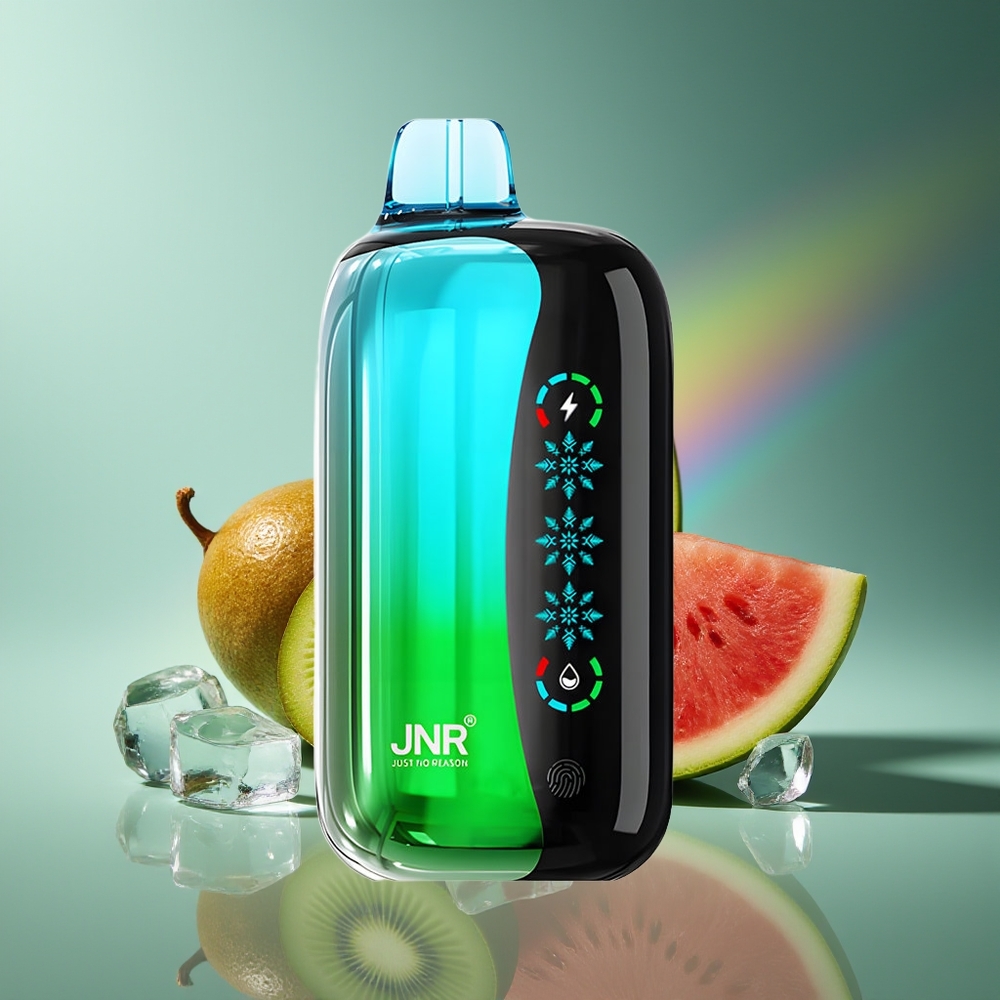 Wholesale Lithuania JNR Flex Ice 21000 Pufės Vienkartinės Elektroninės Cigaretės Kiwi Arbūzas Ledas Adjustable Airflow 26ml