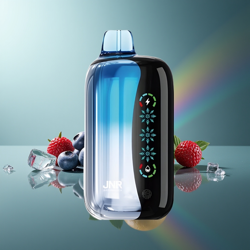 Wholesale Lithuania JNR Flex Ice 21000 Puffs Vienkartinės Elektroninės Cigaretės Mėlynų Uogų Ledas Adjustable Airflow Type-C Charging Port