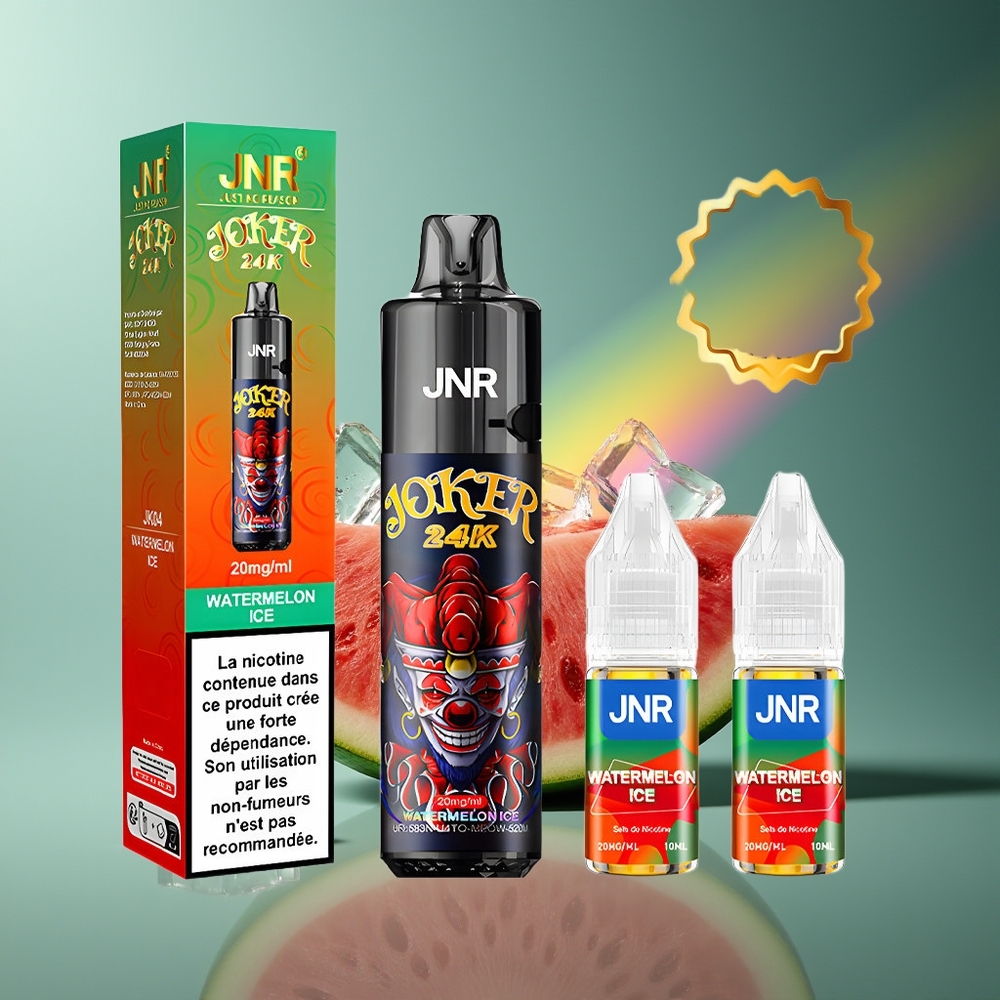 Wholesale Lithuania JNR Joker 24000 Pufų Vaisių Ledas Arbūzas 2% nikotino 800mAh