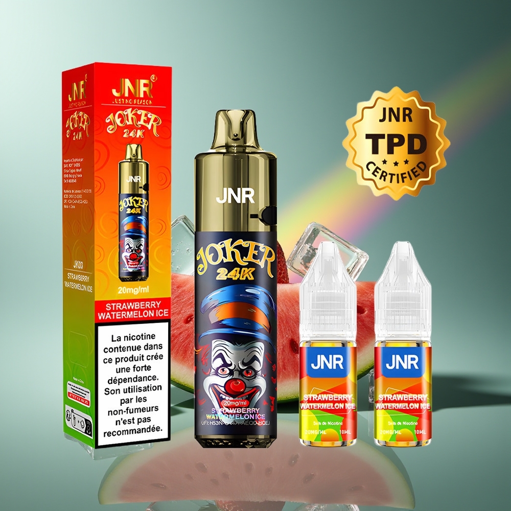 Wholesale Lithuania JNR Joker 24000 Puffų Braškės Arbūzas Ledas 2% nikotino 800mAh
