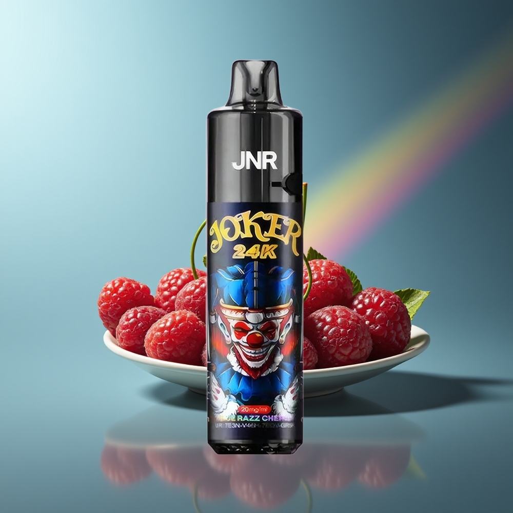 Wholesale Lithuania JNR Joker 24000 Puffs Mėlynas Avietų Vyšnių Vienkartinės Elektroninės Cigaretės 800mAh 2% Nikotino