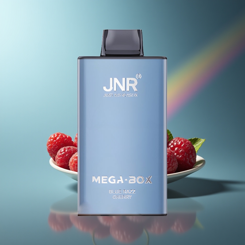 Wholesale Lithuania JNR Mega Box 25000 Pūsų Vienkartinės Elektroninės Cigaretės Mėlynųjų Aviečių Vyšnių 30ml