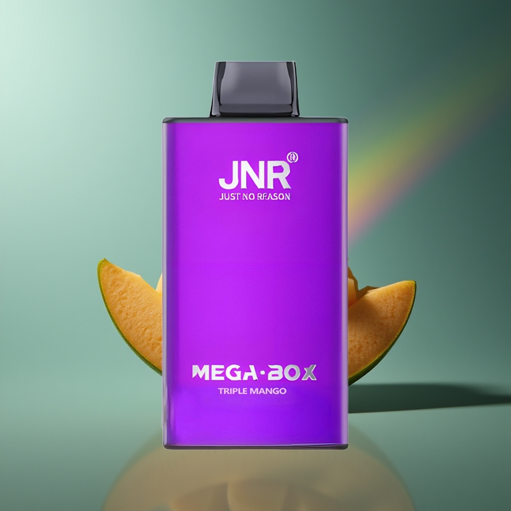 Wholesale Lithuania JNR Mega Box 25000 Pufų Vienkartinės Elektroninės Cigaretės Dvigubas Mango 30ml 850mAh