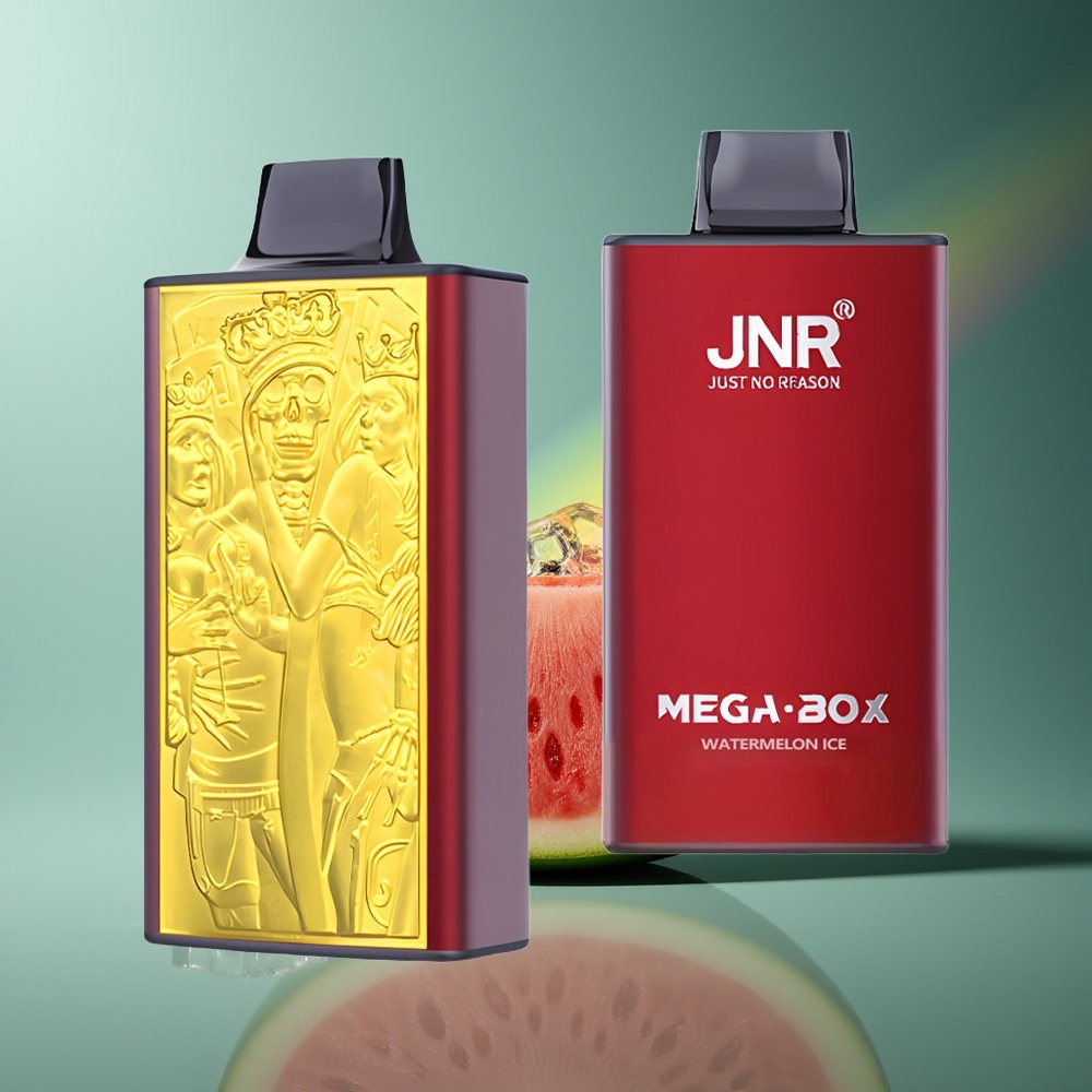 Wholesale Lithuania JNR Mega Box 25000 Puffs Arbūzas Ledas Vienkartinės Elektroninės Cigaretės 30ml 2%
