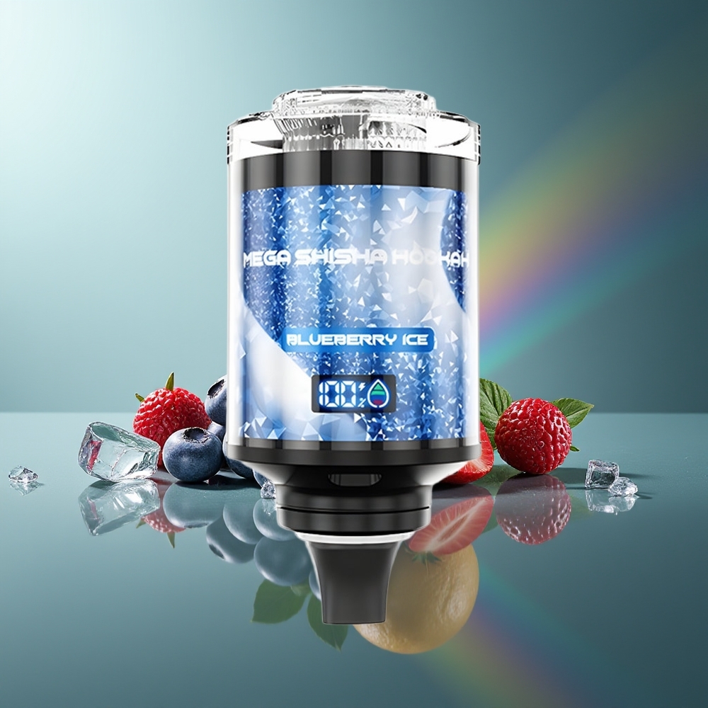 Wholesale Lithuania JNR Mega Shisha Hookah 100K Mėlynų Uogų Ledas Type-C Fast Charging 2200mAh