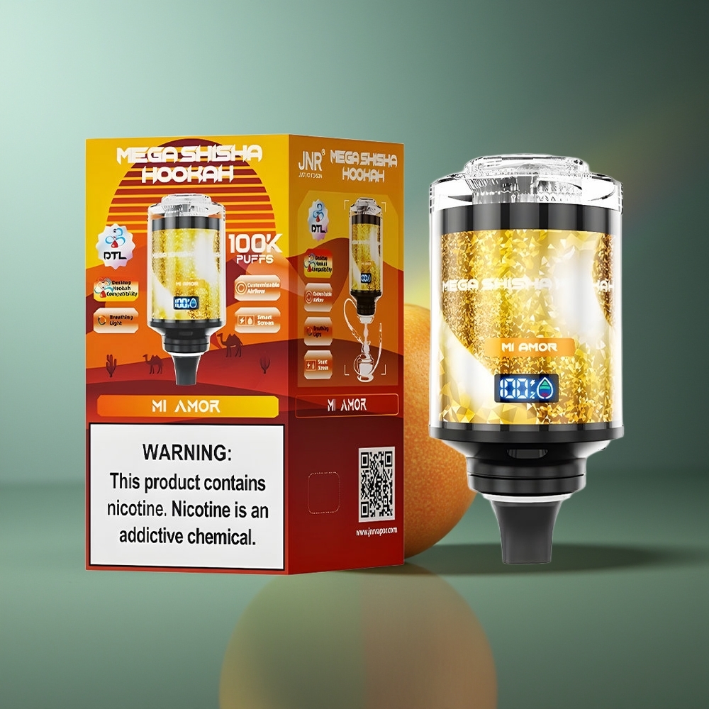Wholesale Lithuania JNR Mega Shisha Hookah 100K Mi Amor 60ml 2200mAh