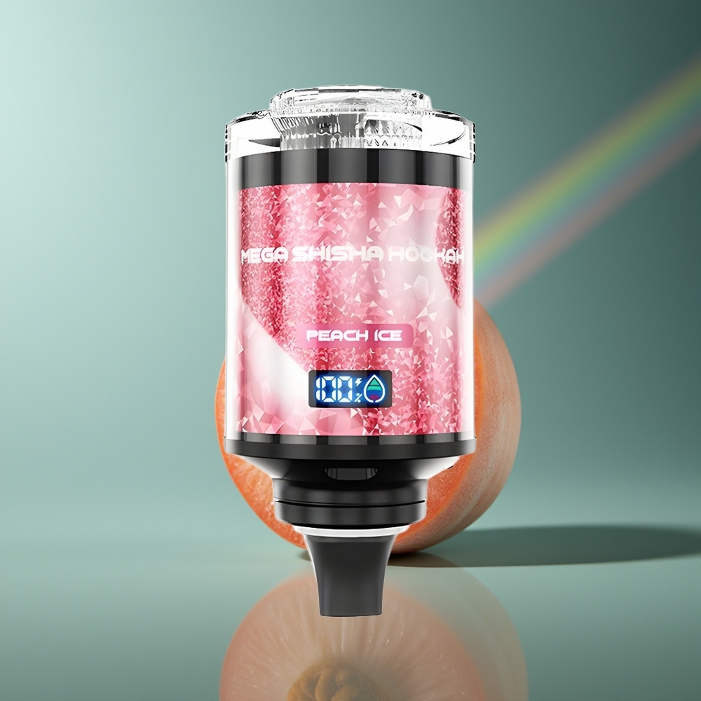 Wholesale Lithuania JNR Mega Shisha Hookah 100K Persikų Ledas Interactive Smart Screen Adjustable Airflow