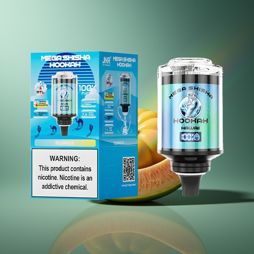 Wholesale Lithuania JNR Mega Shisha Hookah 100K Vaisių Derinys Hawaii Type-C greitas įkrovimas Interactive Smart Screen