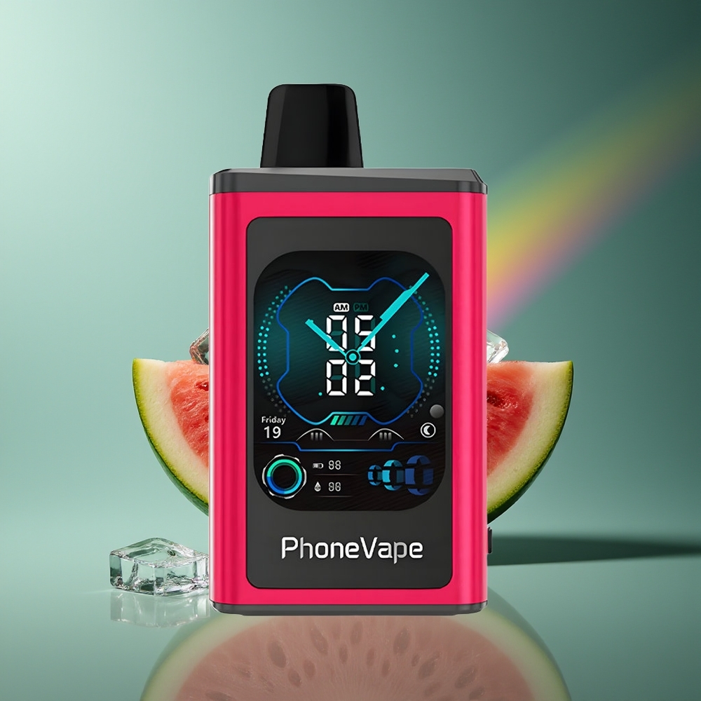 Wholesale Lithuania JNR PhoneVape 30000 puffs Arbūzas Ledas Vienkartinės Elektroninės Cigaretės Turbo Mode Adjustable Airflow