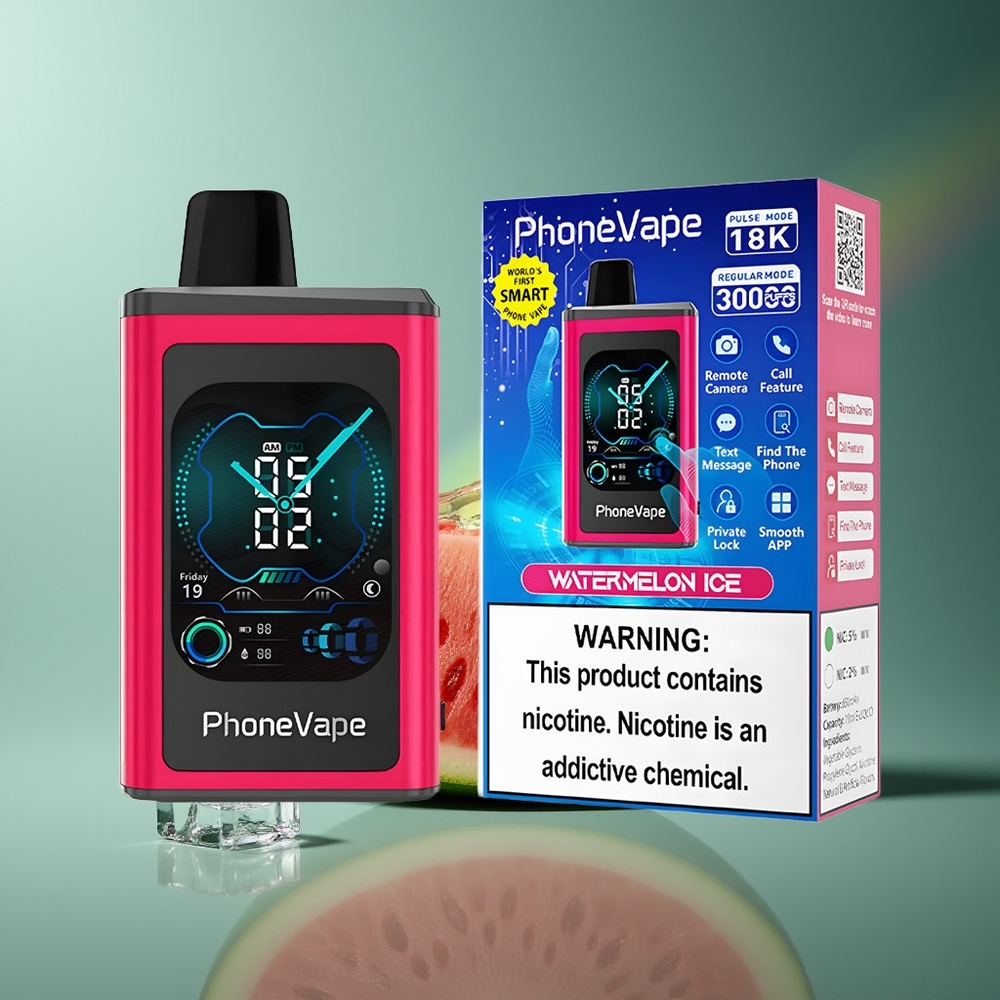 Wholesale Lithuania JNR PhoneVape 30000 puffs Arbūzas Ledas Vienkartinės Elektroninės Cigaretės Turbo Mode Adjustable Airflow