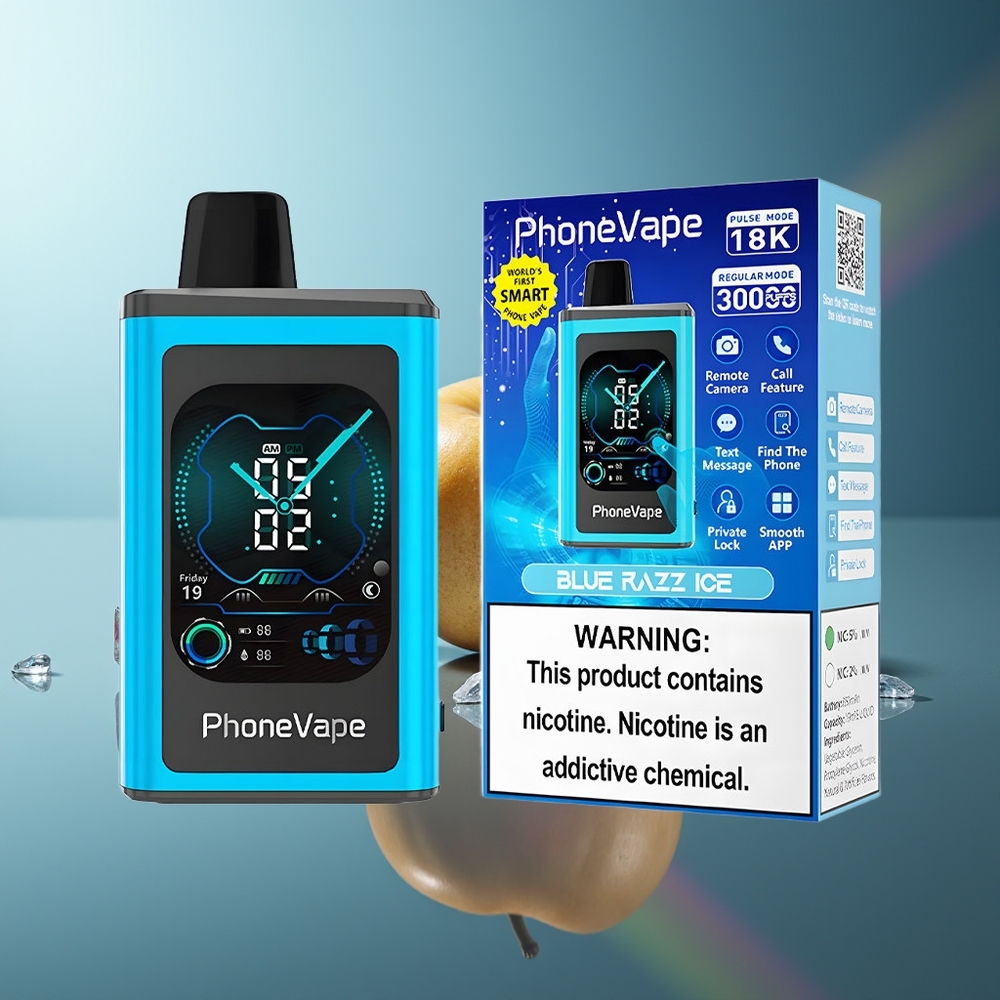Wholesale Lithuania JNR PhoneVape 30000 puffs Mėlynųjų Serbentų Ledas Adjustable Airflow App Controlled