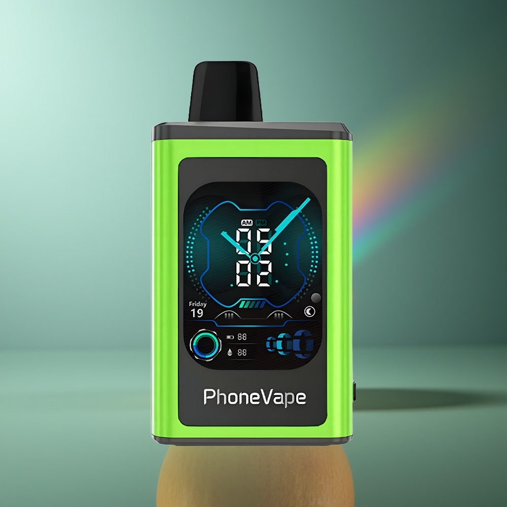 Wholesale Lithuania JNR PhoneVape 30000 puffs Rūgščios Obuolių Ledas Vienkartinės Elektroninės Cigaretės Type-C Rechargeable Full Display Screen