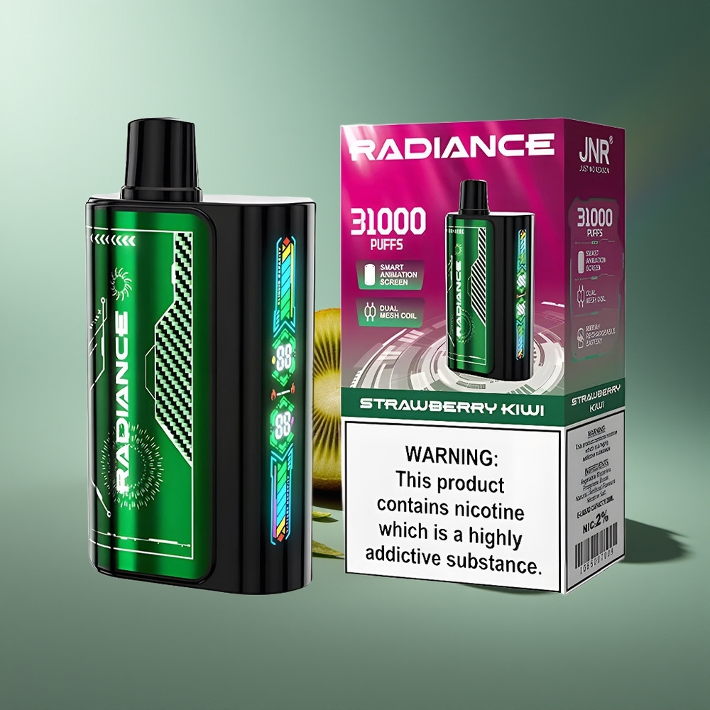 Wholesale Lithuania JNR Radiance 31000 Puffs Braškių Kiwi 28ml E-liquid