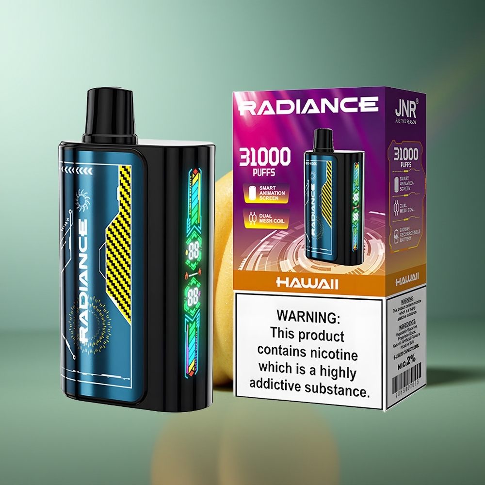 Wholesale Lithuania JNR Radiance 31000 Puffs Vienkartinės Elektroninės Cigaretės Hawaii 28ml E-liquid 2% Nikotino