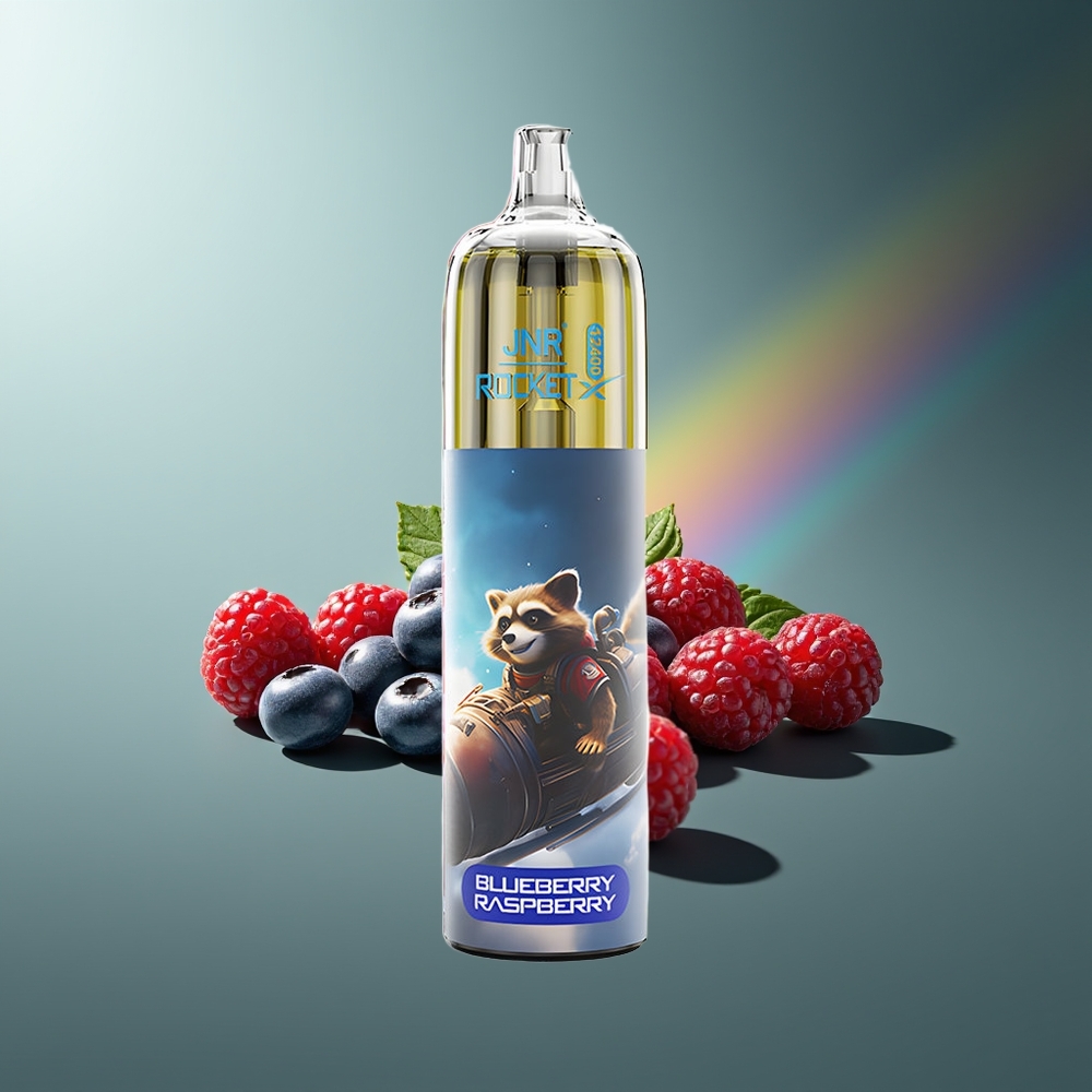 Wholesale Lithuania JNR Rocket-X 12400 Pūkų Vienkartinės Elektroninės Cigaretės Mėlynųjų Uogų Aviečių 850mAh Type-C