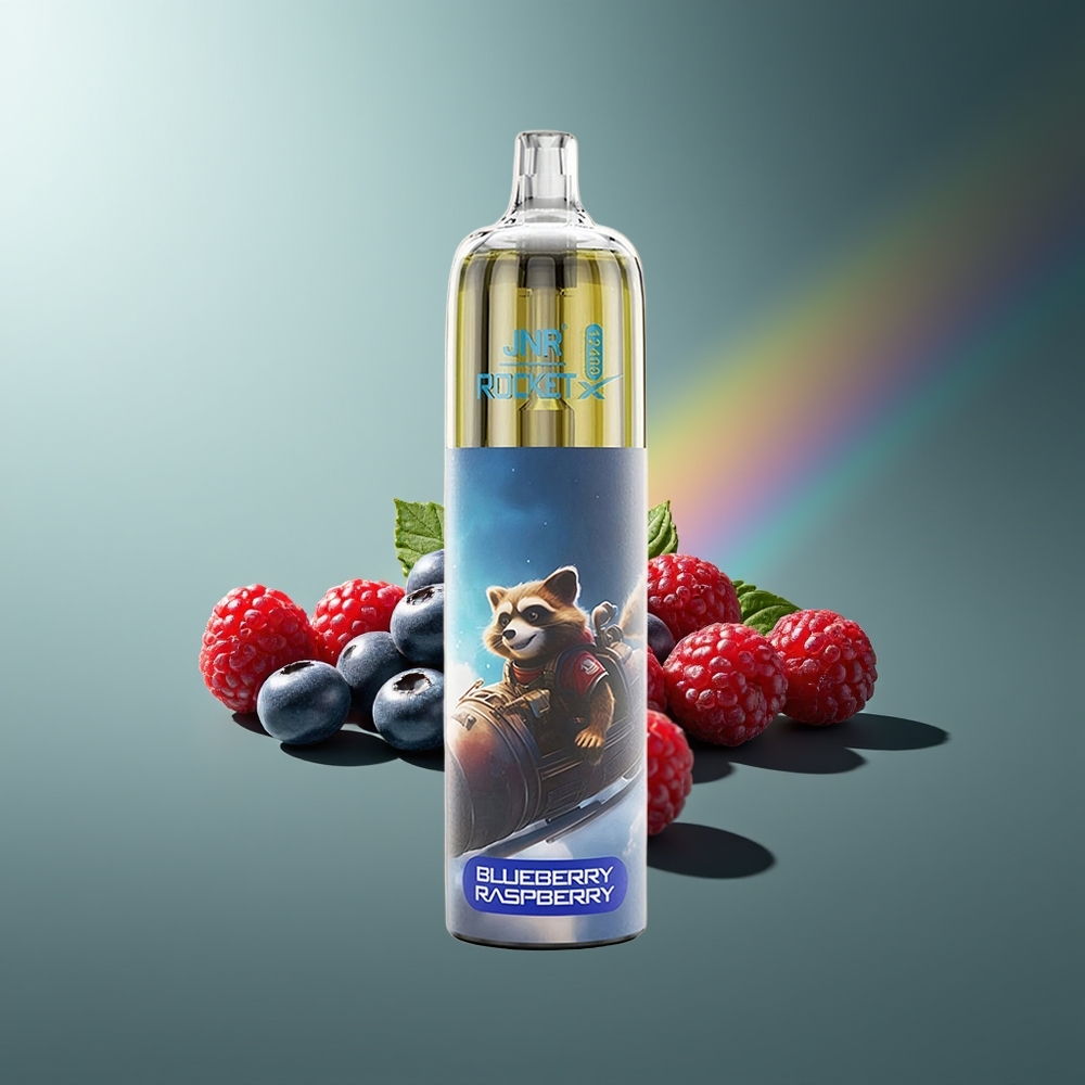 Wholesale Lithuania JNR Rocket-X 12400 Pūkų Vienkartinės Elektroninės Cigaretės Mėlynųjų Uogų Aviečių 850mAh Type-C
