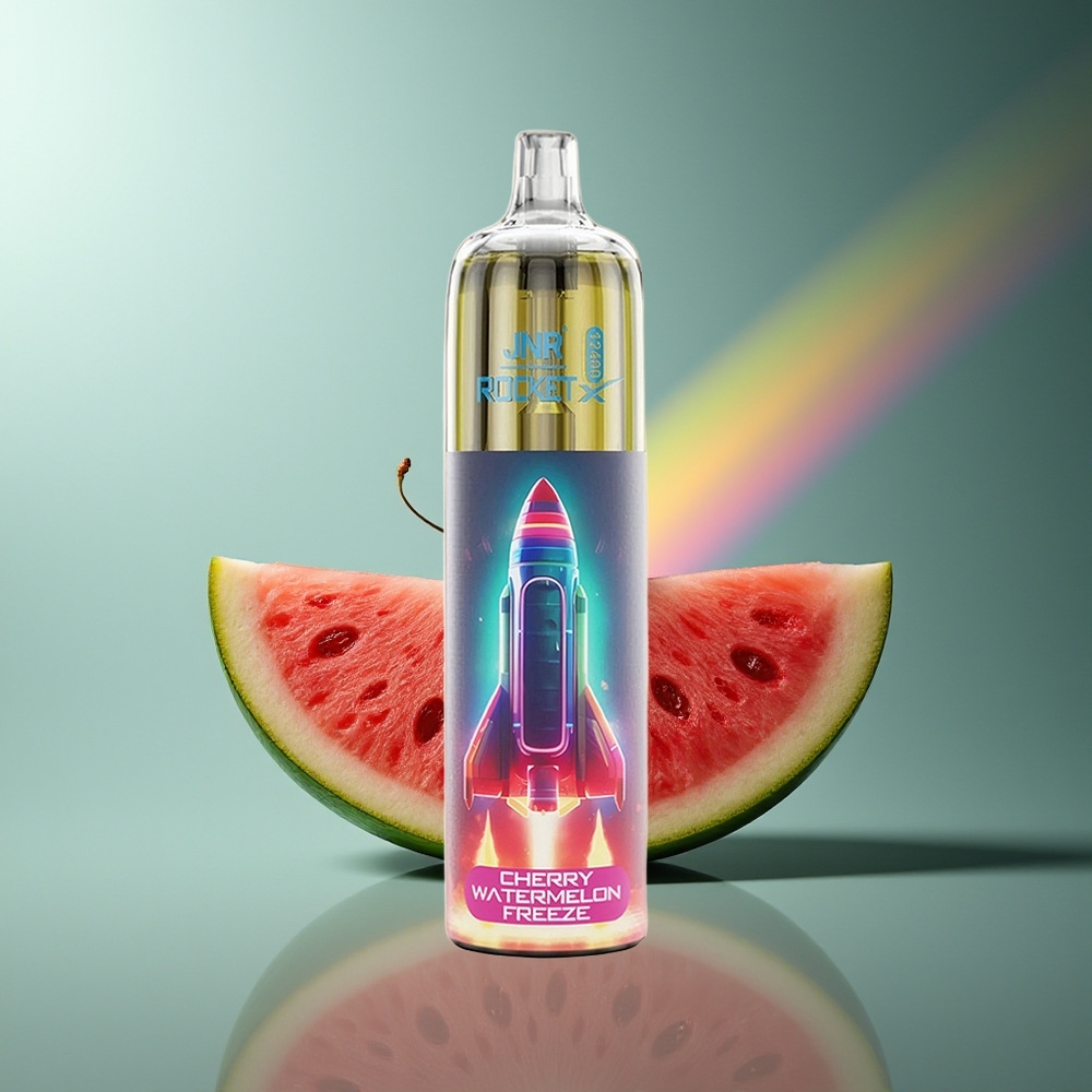 Wholesale Lithuania JNR Rocket-X 12400 Pūsų Vienkartinės Elektroninės Cigaretės Vyšnių Arbūzo Šaltis 850mAh 25ml