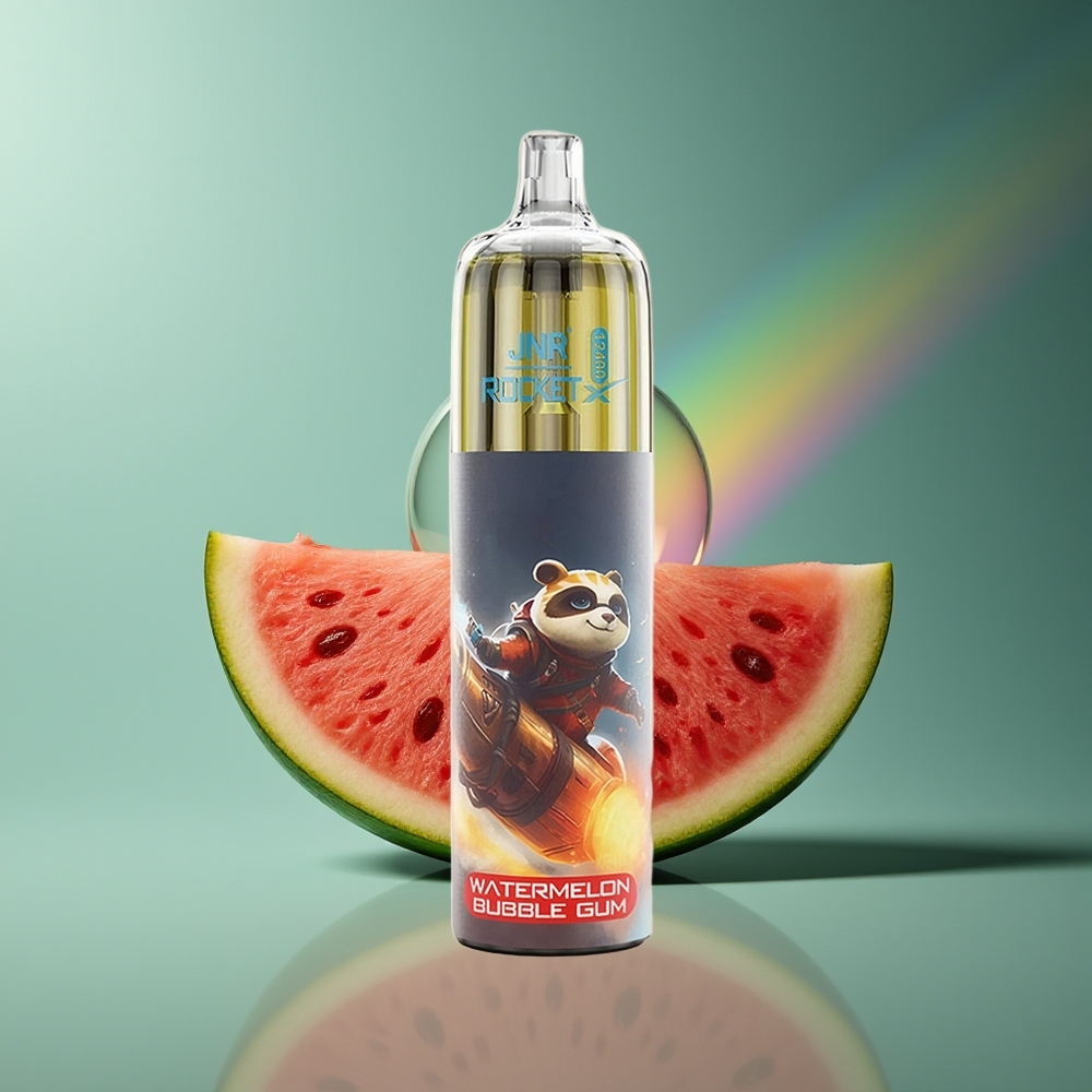 Wholesale Lithuania JNR Rocket-X 12400 Pufų Vienkartinis Vaperis Arbūzas Burbulų Guma 1.2Ohm Tinklelio Ritė Type-C Greitas Įkrovimas