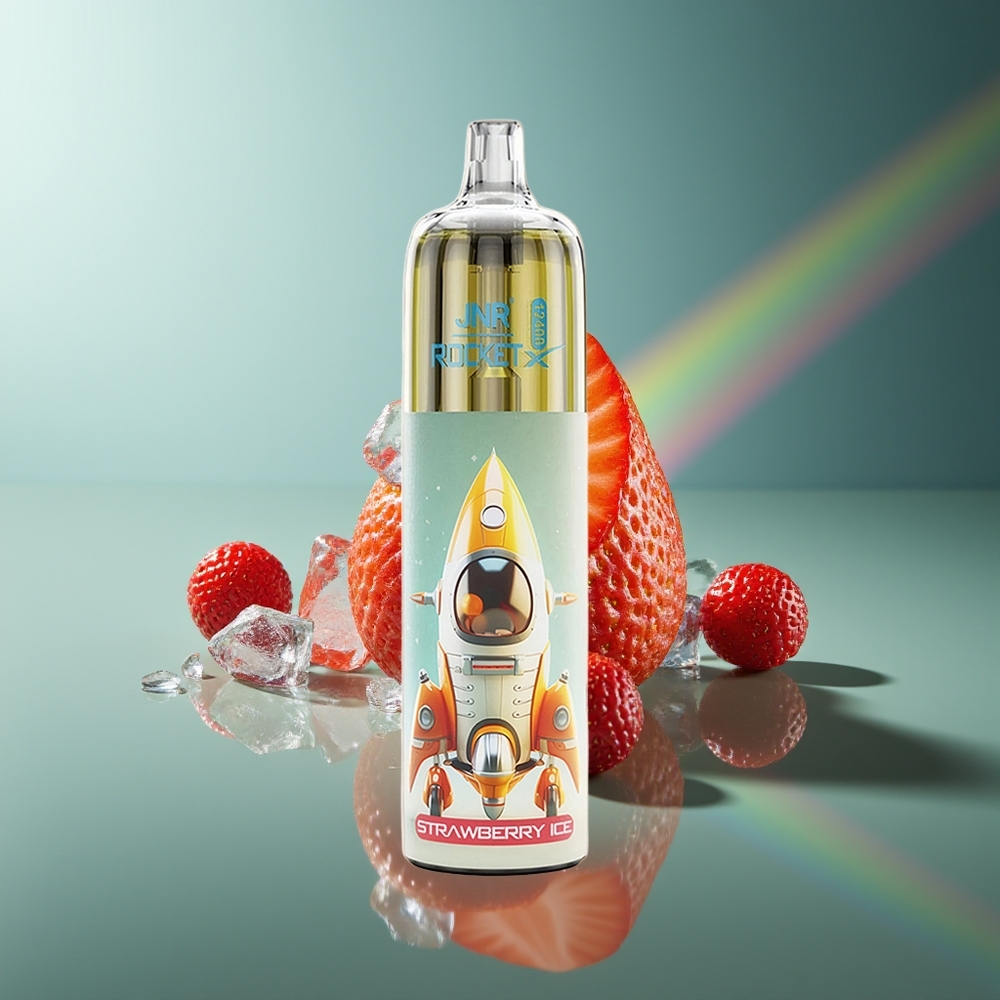 Wholesale Lithuania JNR Rocket-X 12400 Puffs Braškinių Ledas Vienkartinės Elektroninės Cigaretės 850mAh Type-C Quick Charge
