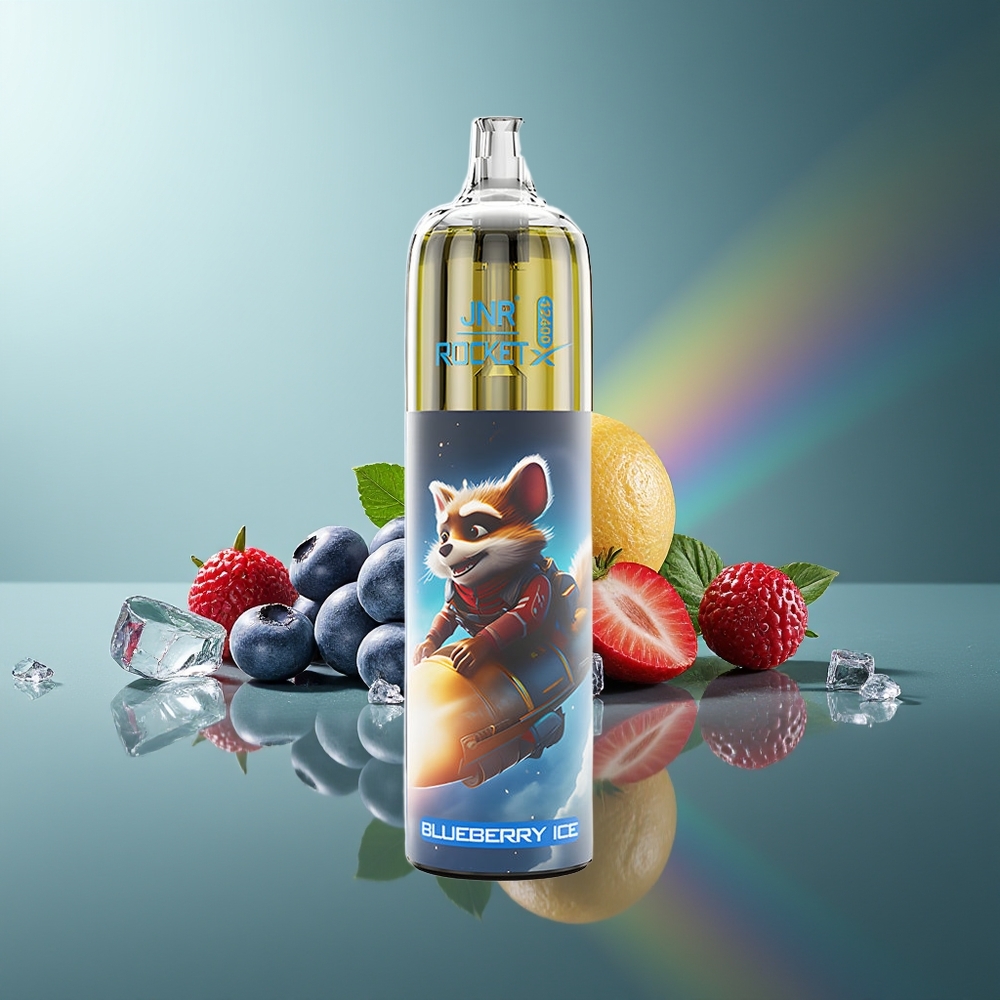 Wholesale Lithuania JNR Rocket-X 12400 Puffs Mėlynų Uogų Ledas Vienkartinės Elektroninės Cigaretės 25ml e-Liquid Capacity Type-C Quick Charge