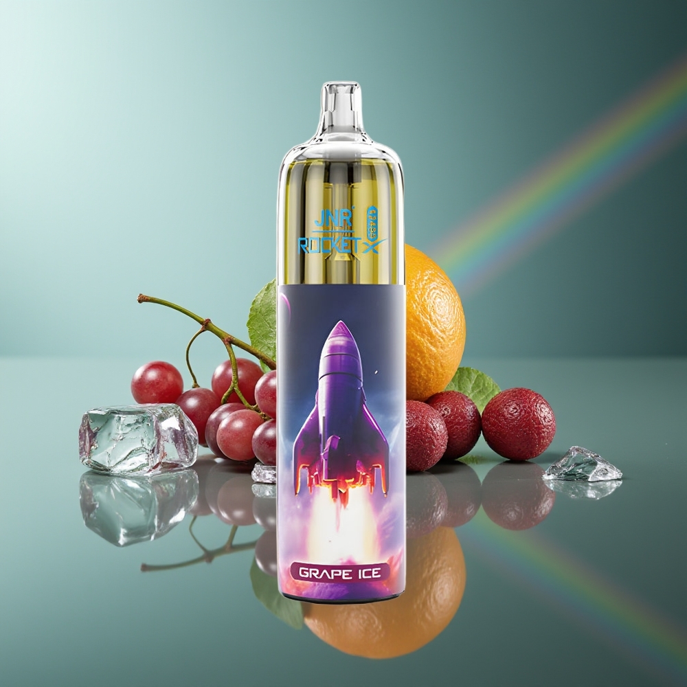 Wholesale Lithuania JNR Rocket-X 12400 Puffs Vienkartinės Elektroninės Cigaretės Vynuogių Ledas Adjustable Airflow Type-C Quick Charge