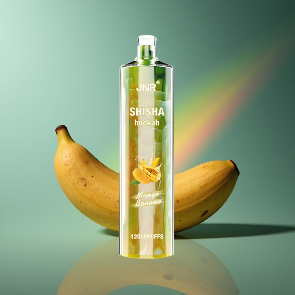 Wholesale Lithuania JNR Shisha Hookah 12000 Puffs Mango Bananas Vienkartinės Elektroninės Cigaretės 750mAh Type-C