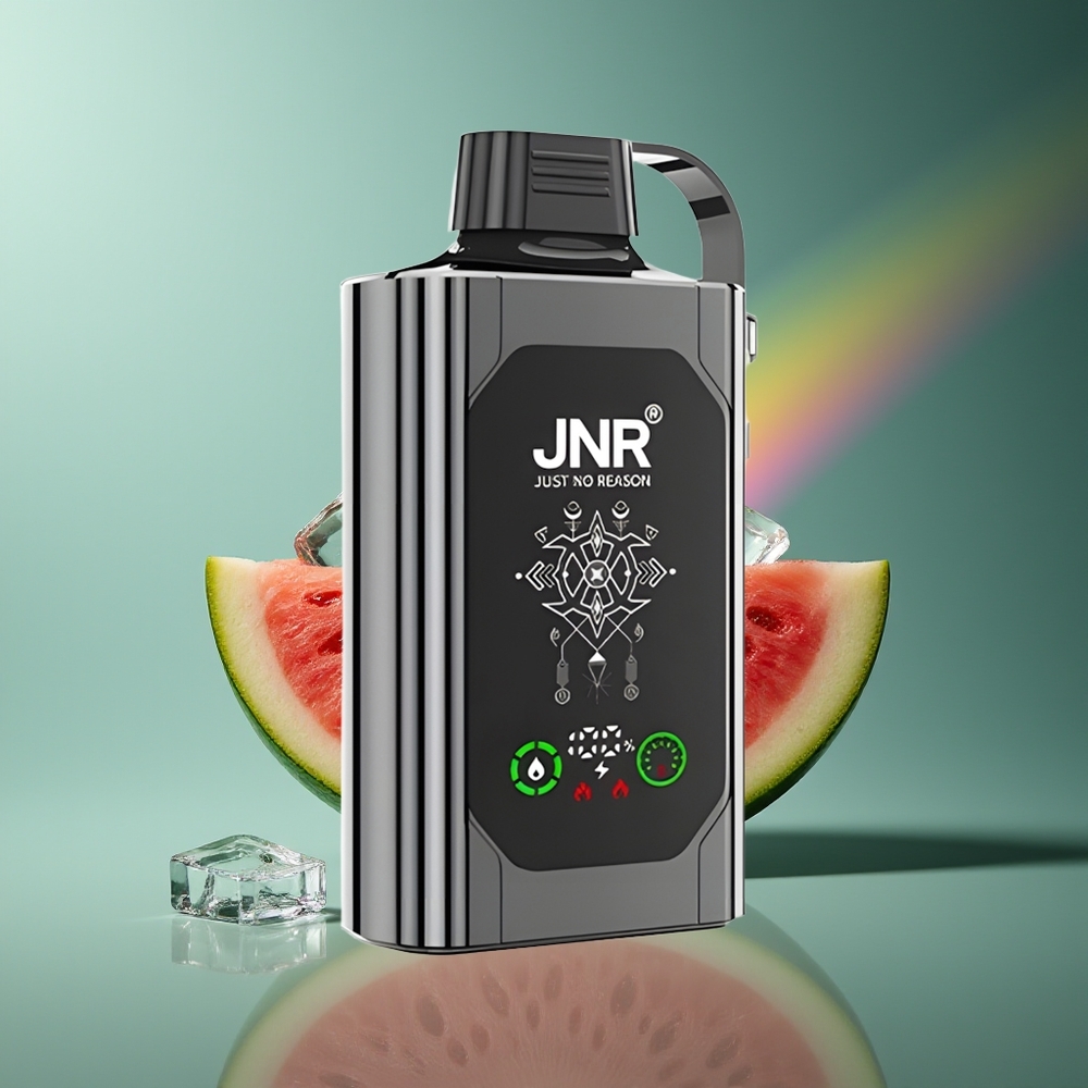 Wholesale Lithuania JNR Shisha Hookah Box 20500 Puffs Arbūzas su Ledu Dual Mesh Coil & Dual Core 25ml