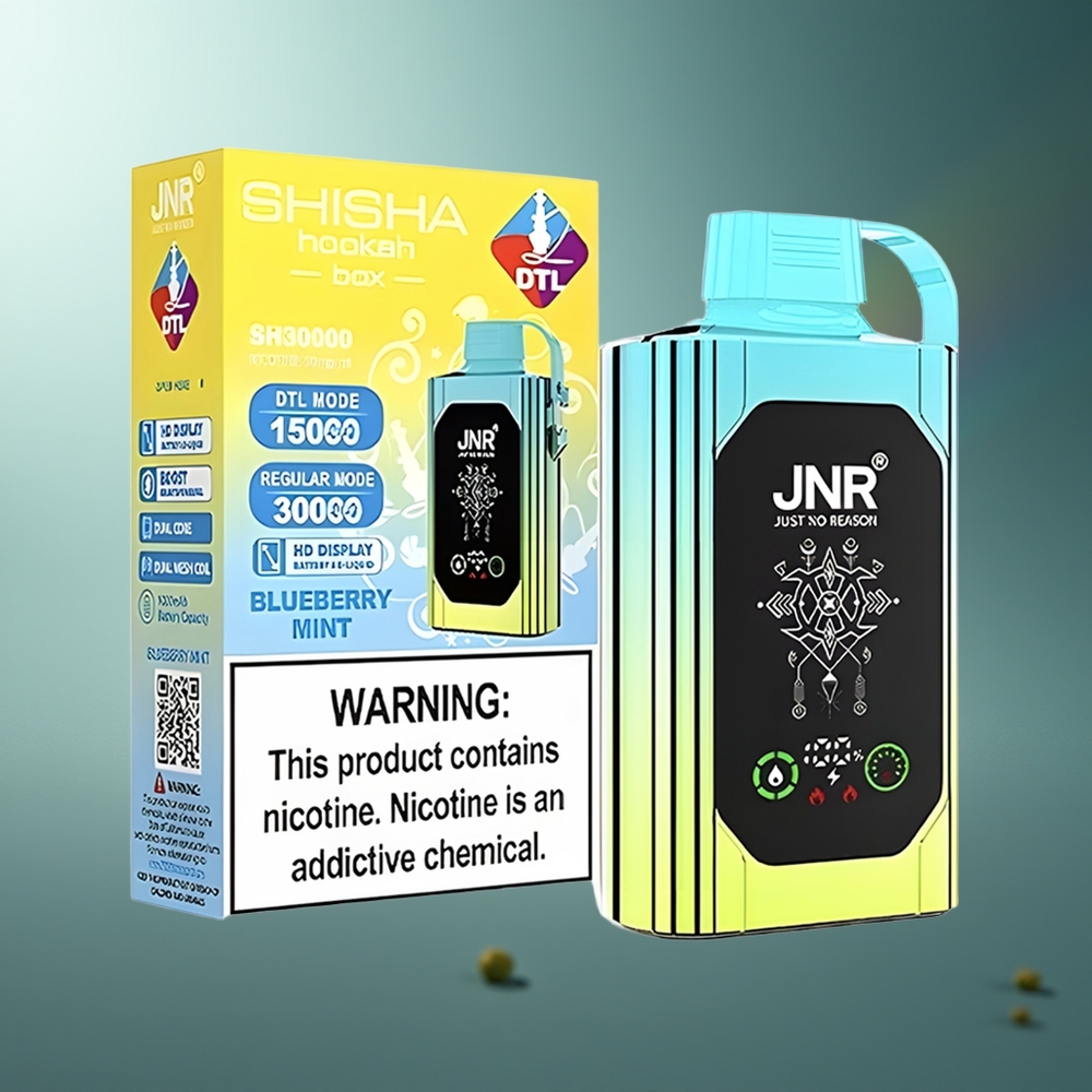 Wholesale Lithuania JNR Shisha Hookah Box 20500 Puffs Mėlynų Uogų Mėta Vienkartinės Elektroninės Cigaretės 25ml 5%