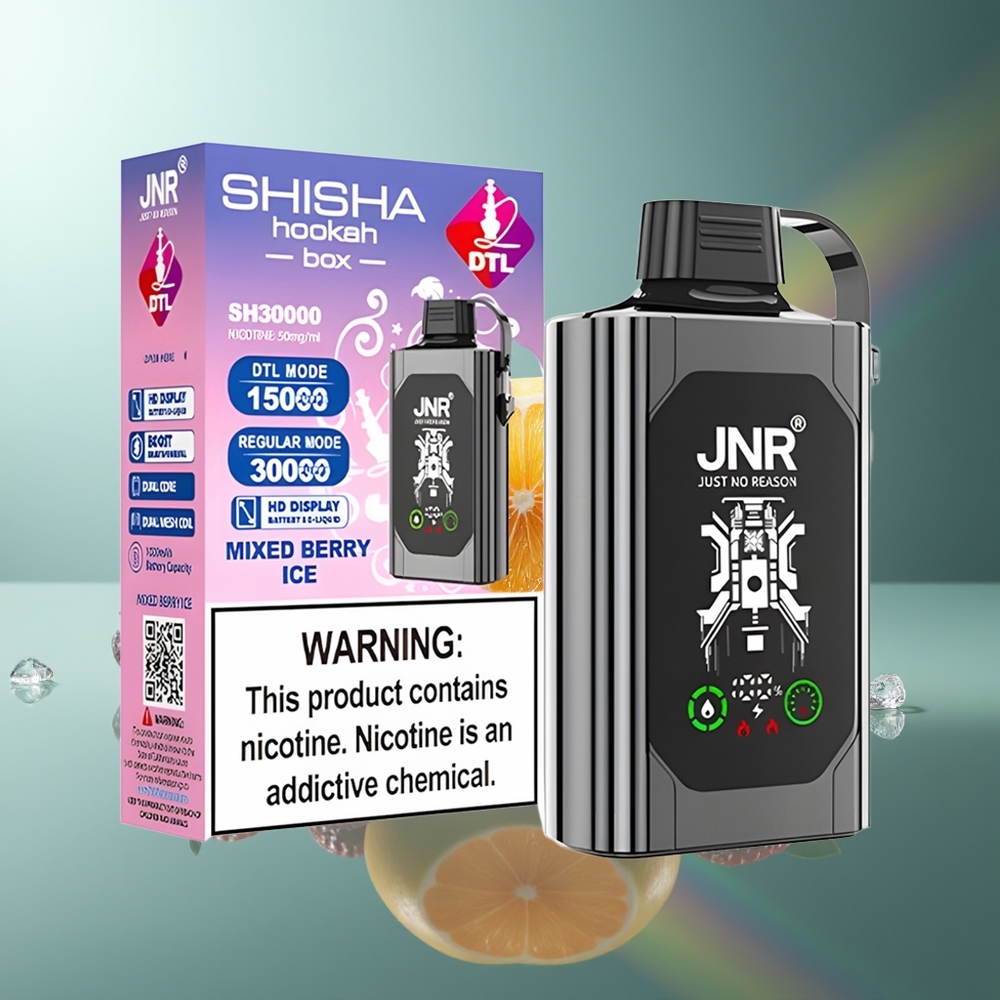 Wholesale Lithuania JNR Shisha Hookah Box 20500 Puffs Vienkartinės Elektroninės Cigaretės Mišrios Uogos Ledas Type-C Greitas Įkrovimas 25ml