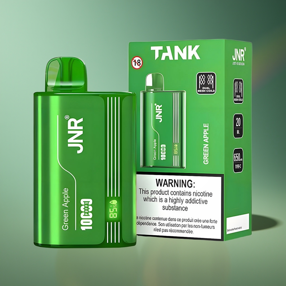 Wholesale Lithuania JNR Tank 10000 Puffs Vienkartinės Elektroninės Cigaretės Žalioji obuolys persikas kriaušė Adjustable Airflow Dual Mesh Coil