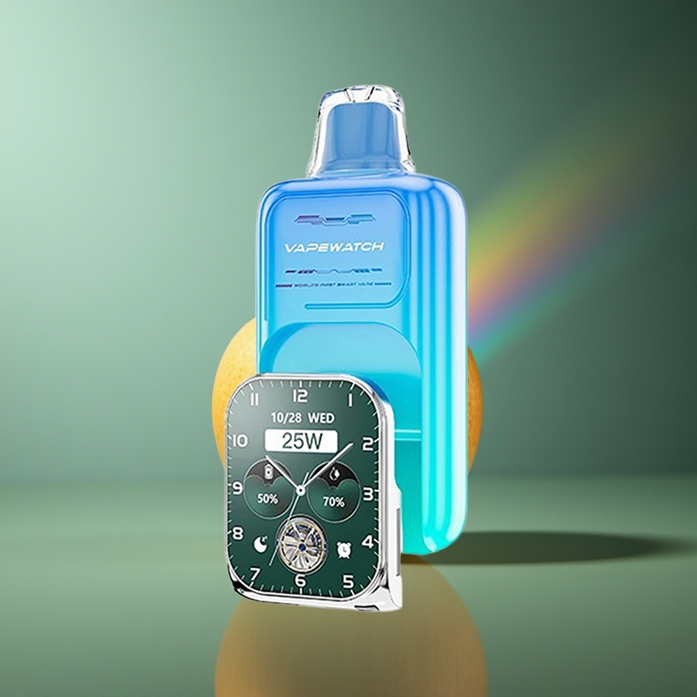 Wholesale Lithuania JNR VapeWatch 30000/18000 Puffs Rūgščios Obuolių Ledas Vienkartinės Elektroninės Cigaretės 1000mAh Type-C