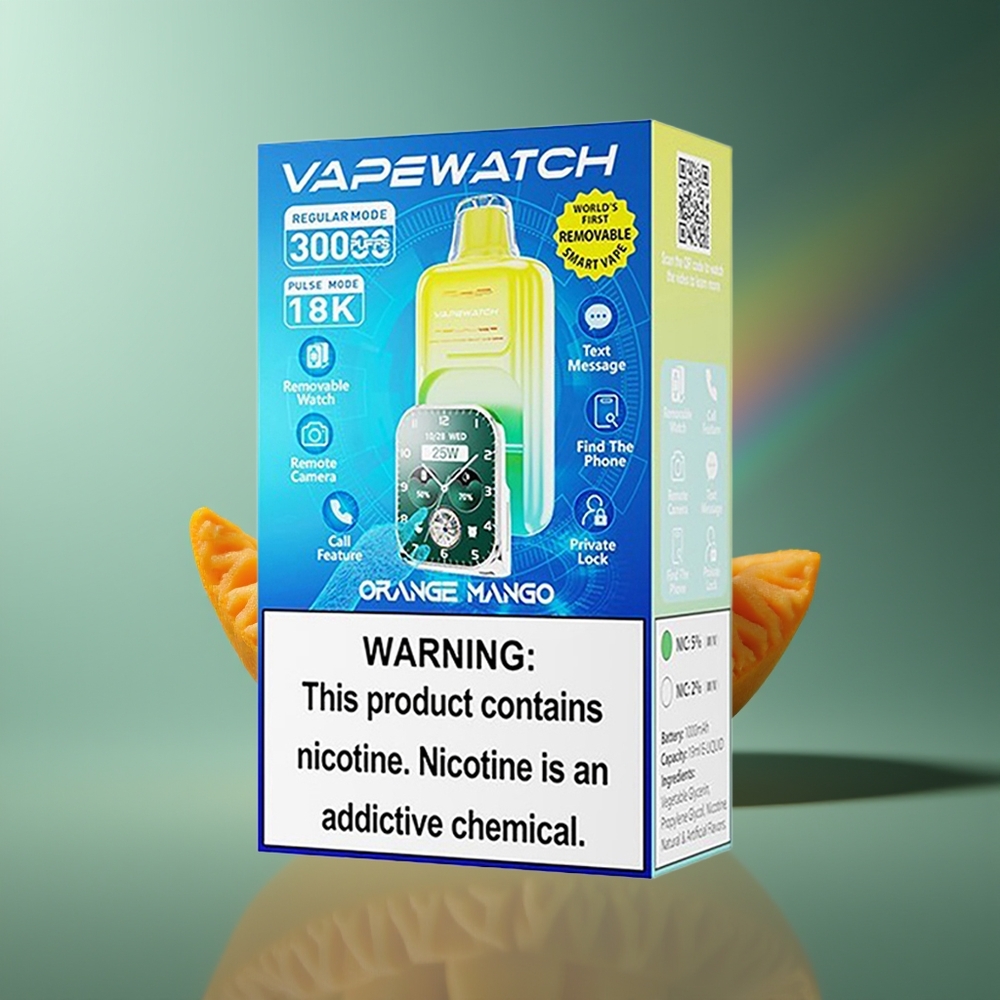Wholesale Lithuania JNR VapeWatch 30000 Puffs Apelsinas Mango 1000mAh Type-C