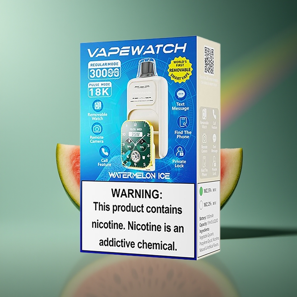 Wholesale Lithuania JNR VapeWatch 30000 Puffs Arbūzas Ledas 1000mAh Type-C Quick Charge