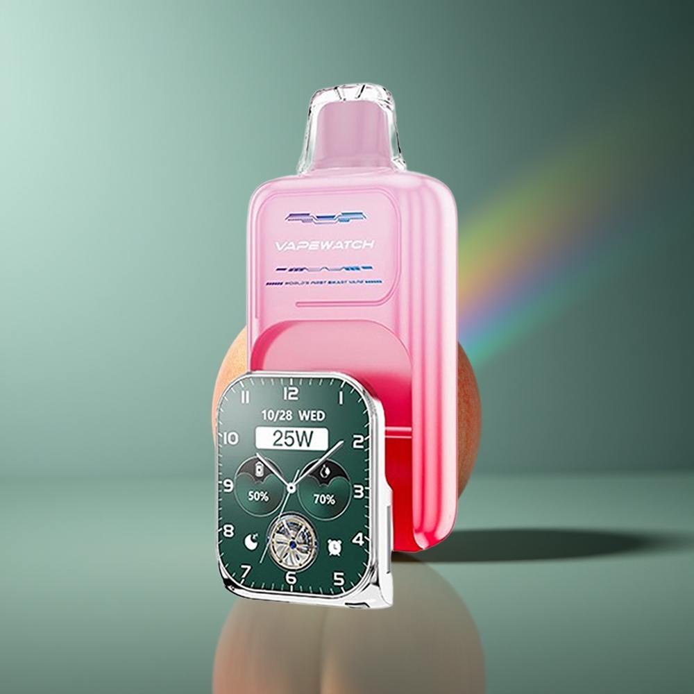 Wholesale Lithuania JNR VapeWatch 30000 Puffs ir 19mL Gruzinės Persikų