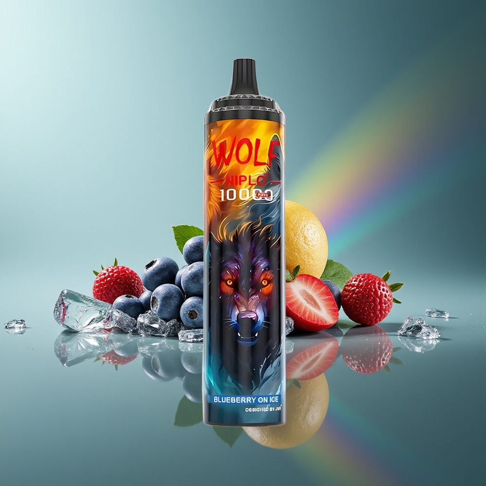 Wholesale Lithuania JNR Wolf Niplo 10000 Puffs Mėlynė Ant Ledo 1.0 Ohm 650mAh