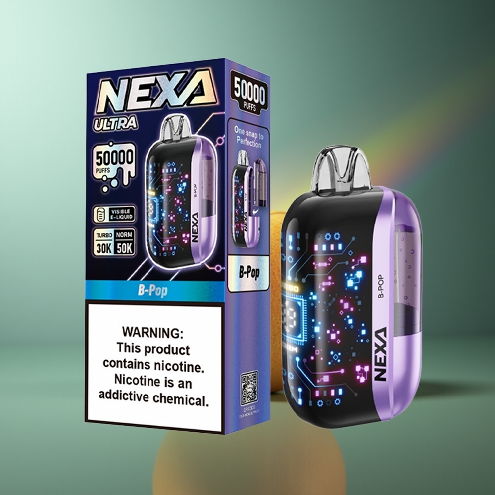 Wholesale Lithuania NEXA Ultra 50000 B-Pop Puffs 20ml 5% Mėlynė ir Slyva