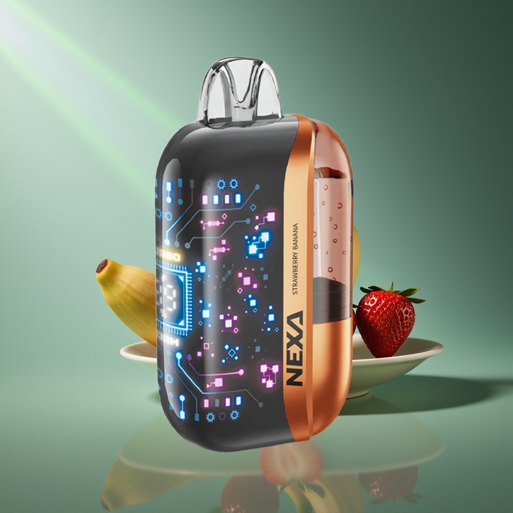 Wholesale Lithuania NEXA Ultra 50000 Puffs Braškinė Bananas 20ml 800mAh