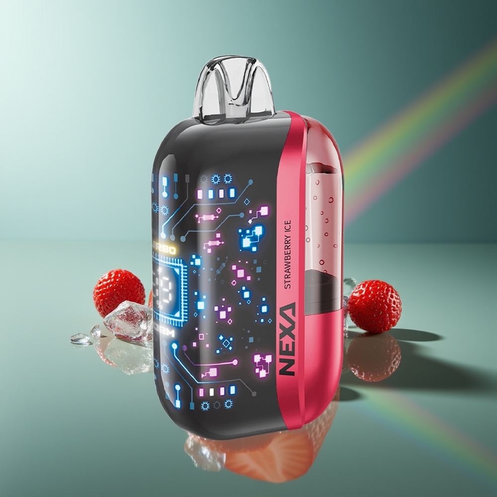 Wholesale Lithuania NEXA Ultra 50000 Puffs Braškinis Ledas 20ml 800mah