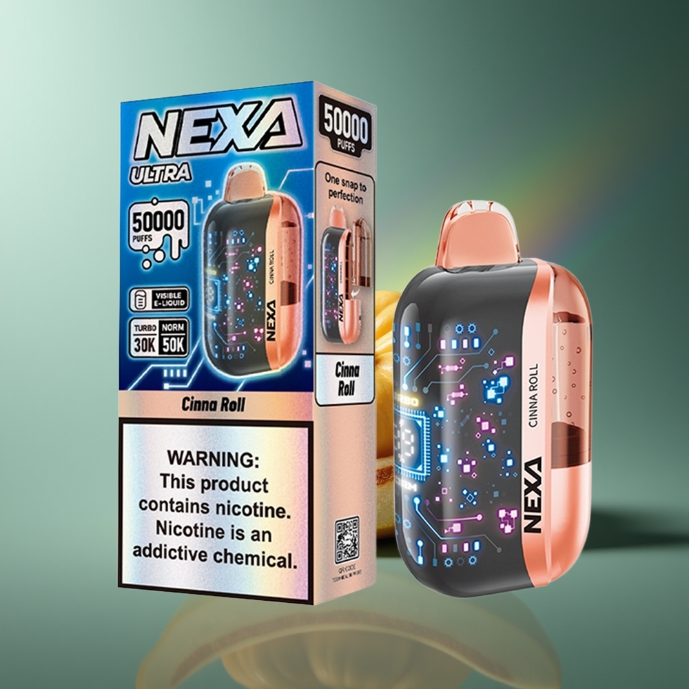 Wholesale Lithuania NEXA Ultra 50000 Puffs Cinamoninis Sausainis 20ml 5% Nikotino
