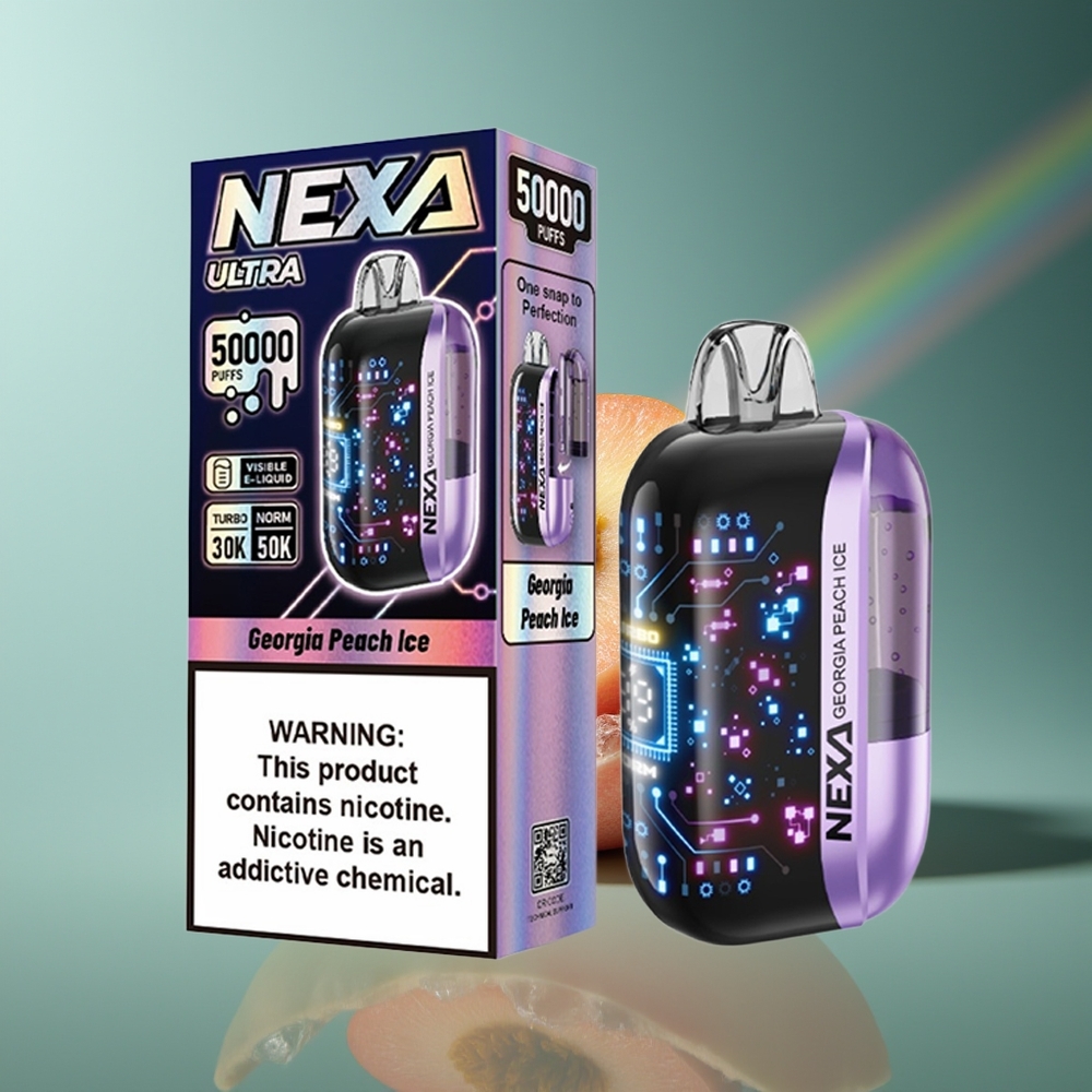Wholesale Lithuania NEXA Ultra 50000 Puffs Georgia Persikų Ledas 20ml 800mAh