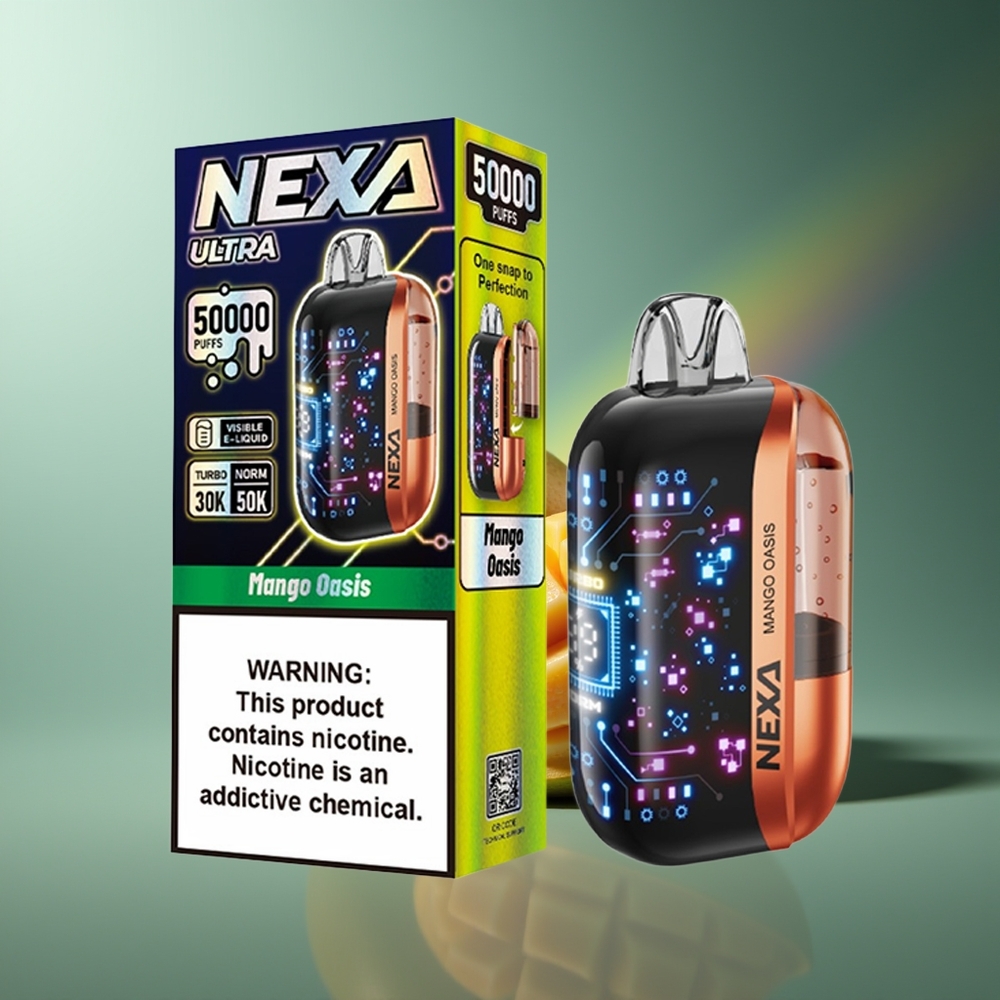 Wholesale Lithuania NEXA Ultra 50000 Puffs Mango Oazė 20ml 800mah