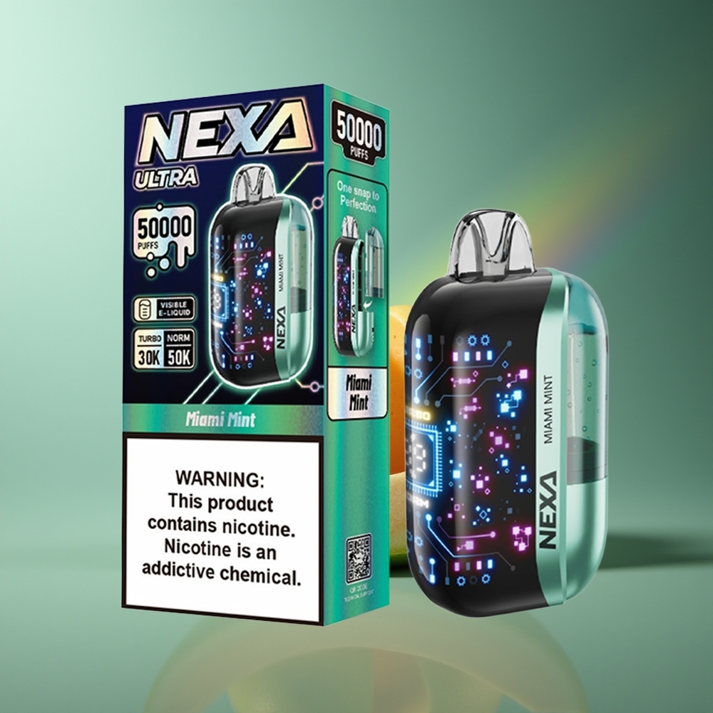 Wholesale Lithuania NEXA Ultra 50000 Puffs Miami Mėta 20ml 800mAh